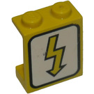 LEGO Jaune Panneau 1 x 2 x 2 avec Utility sans supports latéraux, tenons pleins (4864)