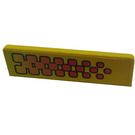 LEGO Yellow Panel 1 x 4 with Rounded Corners with Jump Master Yellow/Red Fade (Left) Sticker (15207)