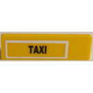 LEGO Yellow Panel 1 x 4 with Rounded Corners with "TAXI" Sticker (15207)