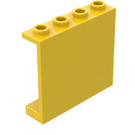 LEGO Žlutá Panel 1 x 4 x 3 bez bočních podpěr, duté cvočky (4215 / 30007)