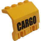 LEGO Yellow Panel 2 x 4 x 2 with Hinges with Cargo Sticker (44572)