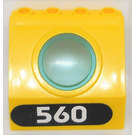 LEGO Yellow Panel 3 x 4 x 3 with Porthole with '560' Sticker (30080)
