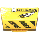 LEGO Yellow Panel 4 x 6 Side Flaring Intake with Three Holes with 'XSTREAM, 'CELLFISH' and Black and Yellow Danger Stripes (Model Left) Sticker (61069)