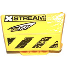 LEGO Yellow Panel 4 x 6 Side Flaring Intake with Three Holes with 'XSTREAM, 'CELLFISH' and Black and Yellow Danger Stripes (Model Right) Sticker (61069)