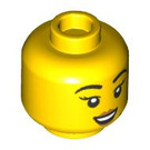 LEGO Geel Paramedic, Female Minifigure Hoofd (Verzonken Solid Stud) (3626 / 101364)