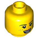 LEGO Geel Parker L. Jackson Minifigure Hoofd (Verzonken Solid Stud) (3626 / 64689)