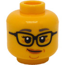 LEGO Yellow Pet Groomer Head (Recessed Solid Stud) (3274 / 105592)