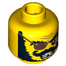 LEGO Yellow Pirate Captain Head (Safety Stud) (3626 / 10768)