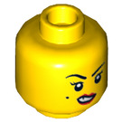 LEGO Gelb Pirate Girl Kopf  (Einbau-Vollbolzen) (3626 / 68056)