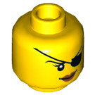 LEGO Yellow Pirate Princess Head (Recessed Solid Stud) (3626 / 19516)