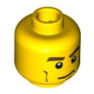 LEGO Gelb Schmucklos Kopf mit Cheek Lines, Mouth geschlossen / Mouth Open Scared (Sicherheitsbolzen) (3626 / 88938)