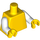 LEGO Jaune Plaine Torse avec blanc Bras et Jaune Mains (76382 / 88585)
