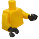 LEGO Giallo Liscio Busto con Giallo Braccia e Nero Mani (73403 / 76382)