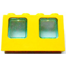 LEGO Yellow Plane Window 1 x 4 x 2 with Transparent Light Blue Glass