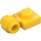 LEGO Jaune assiette 1 x 1 avec Clip (Anneau épais) (4081 / 41632)