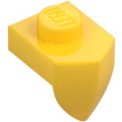 LEGO Yellow Plate 1 x 1 with Downwards Tooth (15070)