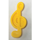 LEGO Žlutá Deska 1 x 1 s Treble Clef