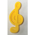 LEGO Yellow Plate 1 x 1 with Treble Clef