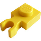 LEGO Geel Plaat 1 x 1 met Verticaal Klem (Dunne 'U'-clip) (4085 / 60897)