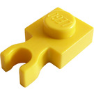 LEGO Gul Platta 1 x 1 med Vertikal Fäste (Tunnt U-fäste) (4085 / 60897)