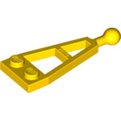 LEGO Yellow Plate 1 x 2 Triangle with Ball Joint (2508)
