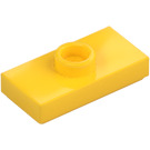 LEGO Giallo Piastra 1 x 2 con 1 Bottoncino (con scanalatura e supporto per bottoncino inferiore) (15573 / 78823)