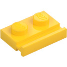 LEGO Yellow Plate 1 x 2 with Door Rail (32028)