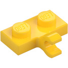 LEGO Gul Plade 1 x 2 med Vandret klip (11476 / 65458)