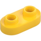 LEGO Yellow Plate 1 x 2 with Rounded Ends and Open Studs (35480)