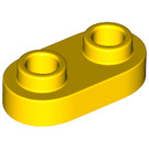 LEGO Gelb Platte 1 x 2 mit Gerundet Ends und Open Bolzen (35480)