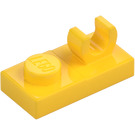 LEGO Žlutá Deska 1 x 2 s Horní Klip s mezerou (92280)