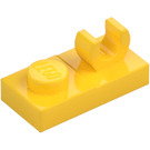 LEGO Amarillo Placa 1 x 2 con Parte superior Clip sin hueco (44861)