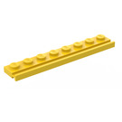 LEGO Gelb Platte 1 x 8 mit Tür Rail (4510)
