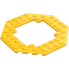 LEGO Yellow Plate 10 x 10 Octagonal with Open Center (6063 / 29159)