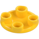 LEGO Amarillo Placa 2 x 2 Circular con Redondeado Parte inferior (2654 / 28558)