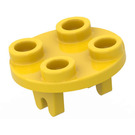 LEGO Gul Plade 2 x 2 Rund med Hjul Holder (2655 / 26716)