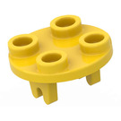 LEGO Yellow Plate 2 x 2 Round with Wheel Holder (2655 / 26716)