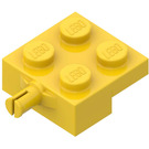 LEGO Gelb Platte 2 x 2 mit Rad Halter (4488 / 10313)