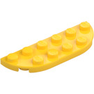 LEGO Gul Platta 2 x 6 med Rundade hörn (18980)