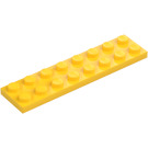 LEGO Amarillo Placa 2 x 8 (3034)