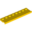 LEGO Yellow Plate 2 x 8 with Door Rail (30586)