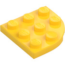 LEGO Gul Plate 3 x 3 Rund Hjørne (30357)