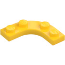 LEGO Geel Plaat 3 x 3 Afgerond Hoek (68568)