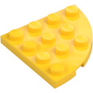 LEGO Yellow Plate 4 x 4 Round Corner (30565)