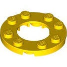 LEGO Gelb Platte 4 x 4 Runden mit Ausgeschnitten (11833 / 28620)
