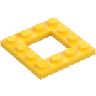 LEGO Gul Plate 4 x 4 med 2 x 2 Open Senter (64799)