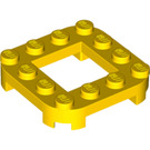 LEGO Jaune assiette 4 x 4 x 0.7 avec Coins arrondis et 2 x 2 Open Centre (79387)