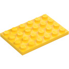 LEGO Geel Plaat 4 x 6 (3032)