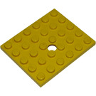 LEGO Jaune assiette 5 x 6 avec Trou