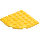 LEGO Gul Platta 6 x 6 Runda Hörn (6003)